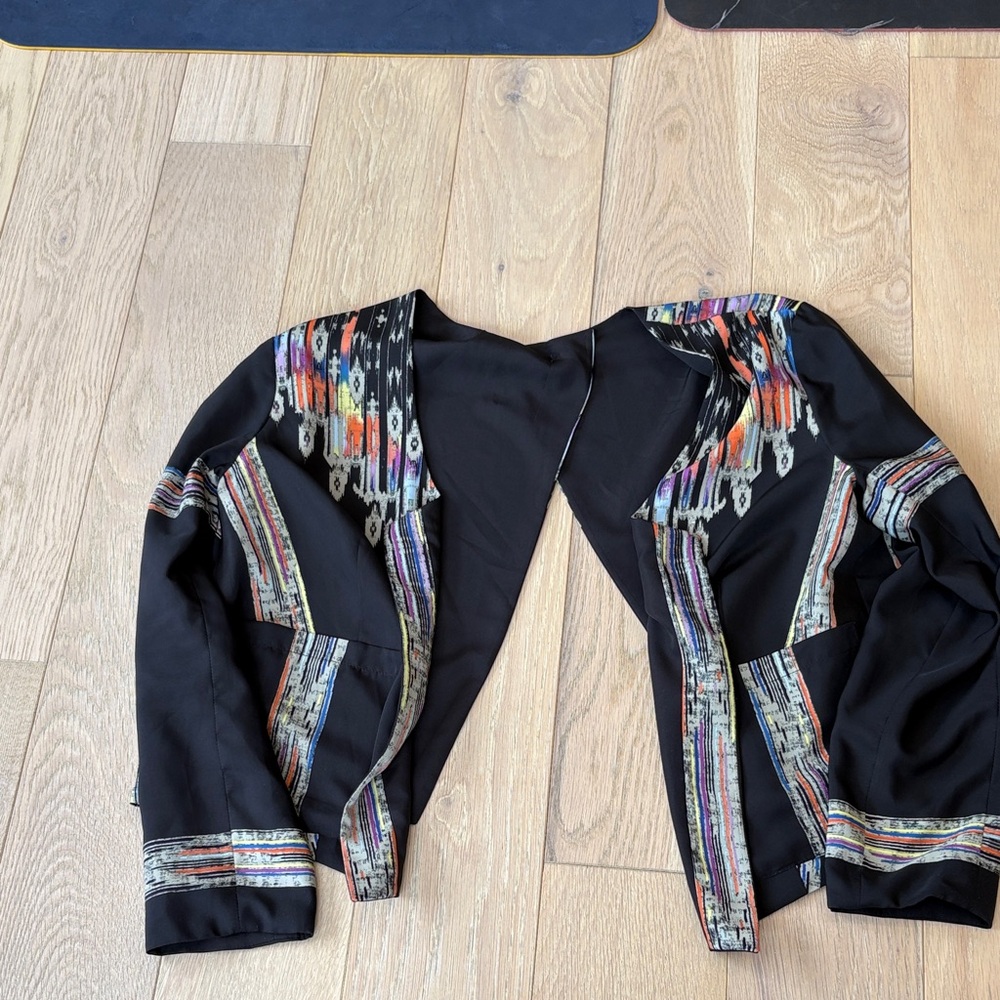 Kenneth Cole New York Black Multicolor Women's Blazer